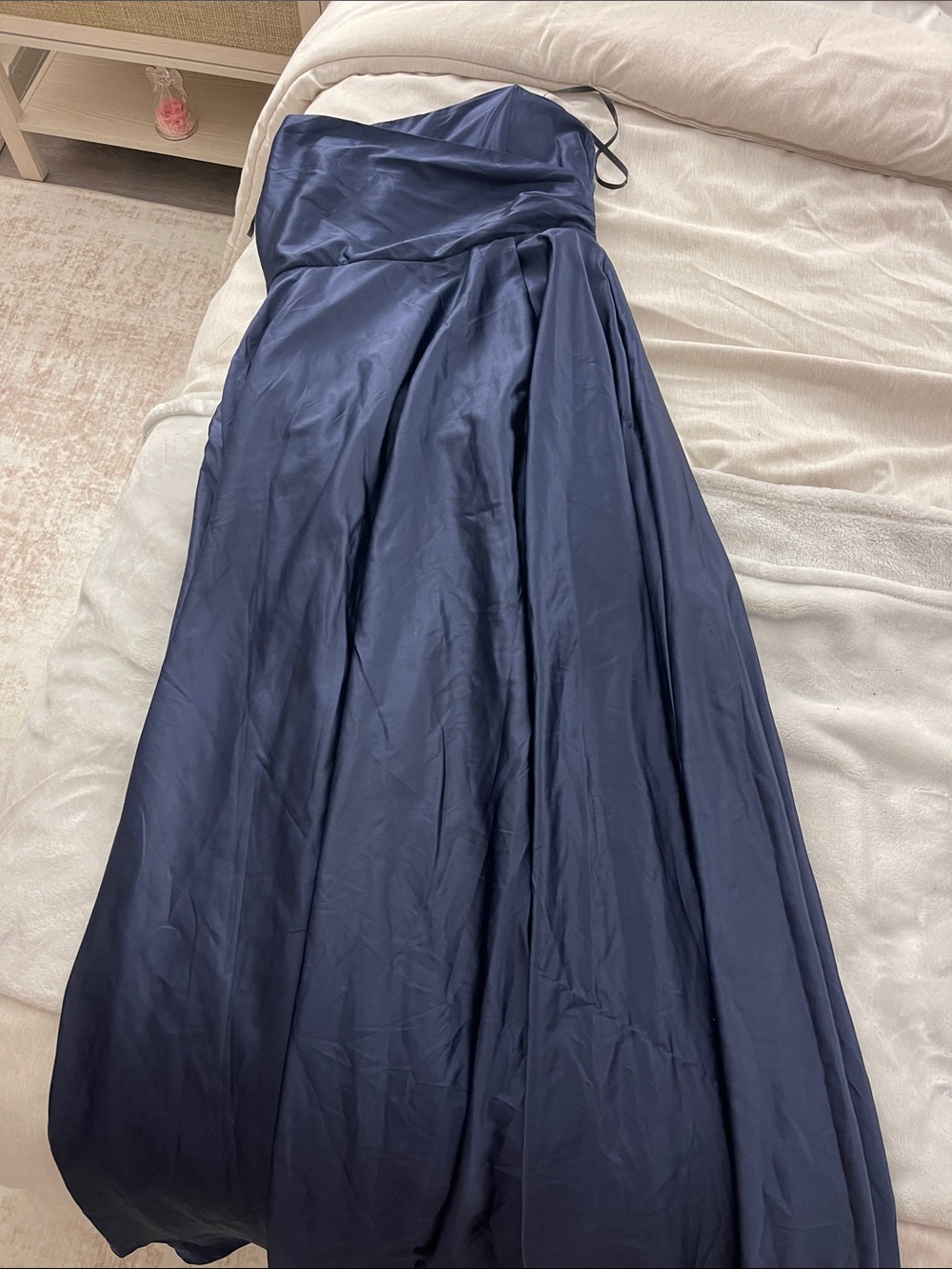 Windsor Navy Blue Strapless Prom Dress with Pockets